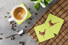 Load image into Gallery viewer, Ring-necked Common Pheasant Green Foam Coaster  BB7756FC