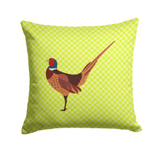 Load image into Gallery viewer, Ring-necked Common Pheasant Green Throw Pillow - 14x14 Decorative Pillow – Art for Your Home &amp; Patio BB7756PW1414
