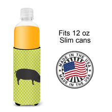 Load image into Gallery viewer, Devon Large Black Pig Green   Hugger for slim cans
