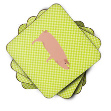 Load image into Gallery viewer, American Landrace Pig Green Foam Coaster  BB7758FC