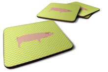 Load image into Gallery viewer, American Landrace Pig Green Foam Coaster  BB7758FC