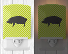 Load image into Gallery viewer, Berkshire Pig Green Ceramic Night Light BB7759CNL
