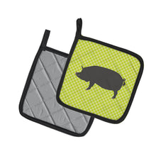 Load image into Gallery viewer, Berkshire Pig Green Pot Holders - Set of 2 - Heat-Resistant Kitchen Essentials BB7759PTHD
