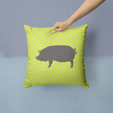 Load image into Gallery viewer, Berkshire Pig Green Throw Pillow - 14x14 Decorative Pillow – Art for Your Home &amp; Patio BB7759PW1414