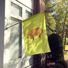 Load image into Gallery viewer, Hungarian Mangalica Pig Green Flag Canvas House Size BB7760CHF