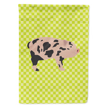Load image into Gallery viewer, Mini Miniature Pig Green Flag Canvas House Size BB7761CHF