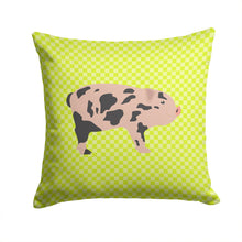 Load image into Gallery viewer, Mini Miniature Pig Green Throw Pillow - 14x14 Decorative Pillow – Art for Your Home &amp; Patio BB7761PW1414