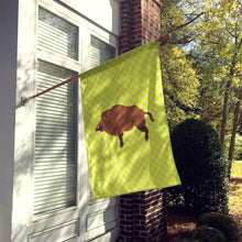 Load image into Gallery viewer, Wild Boar Pig Green Flag Canvas House Size BB7762CHF