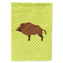 Load image into Gallery viewer, Wild Boar Pig Green Flag Canvas House Size BB7762CHF