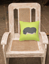 Load image into Gallery viewer, Vietnamese Pot-Bellied Pig Green Fabric Decorative Pillow BB7767PW1818