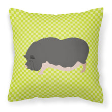 Load image into Gallery viewer, Vietnamese Pot-Bellied Pig Green Fabric Decorative Pillow BB7767PW1818
