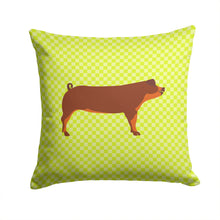 Load image into Gallery viewer, Duroc Pig Green Throw Pillow - 14x14 Decorative Pillow – Art for Your Home &amp; Patio BB7768PW1414