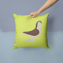 Load image into Gallery viewer, Large Pigeon Green Throw Pillow - 14x14 Decorative Pillow – Art for Your Home &amp; Patio BB7769PW1414