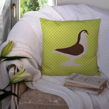 Load image into Gallery viewer, Large Pigeon Green Throw Pillow - 14x14 Decorative Pillow – Art for Your Home &amp; Patio BB7769PW1414