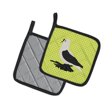 Load image into Gallery viewer, Saxon Fairy Swallow Pigeon Green Pot Holders - Set of 2 - Heat-Resistant Kitchen Essentials BB7772PTHD