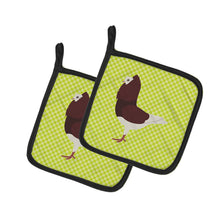 Load image into Gallery viewer, Capuchin Red Pigeon Green Pot Holders - Set of 2 - Heat-Resistant Kitchen Essentials BB7774PTHD
