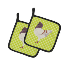 Load image into Gallery viewer, German Modena Pigeon Green Pot Holders - Set of 2 - Heat-Resistant Kitchen Essentials BB7775PTHD
