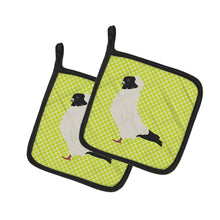 Load image into Gallery viewer, Nun Pigeon Green Pot Holders - Set of 2 - Heat-Resistant Kitchen Essentials BB7778PTHD