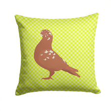 Load image into Gallery viewer, African Owl Pigeon Green Throw Pillow - 14x14 Decorative Pillow – Art for Your Home &amp; Patio BB7779PW1414
