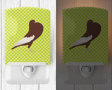 Load image into Gallery viewer, English Pouter Pigeon Green Ceramic Night Light BB7780CNL