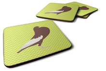 Load image into Gallery viewer, English Pouter Pigeon Green Foam Coaster  BB7780FC