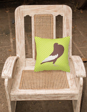 Load image into Gallery viewer, English Pouter Pigeon Green Fabric Decorative Pillow BB7780PW1818