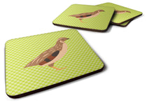 Load image into Gallery viewer, Golden Phoenix Quail Green Foam Coaster  BB7781FC
