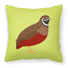 Load image into Gallery viewer, Chinese Painted or King Quail Green Fabric Decorative Pillow BB7782PW1818