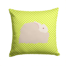 Load image into Gallery viewer, Fluffy Angora Rabbit Green Throw Pillow - 14x14 Decorative Pillow – Art for Your Home &amp; Patio BB7785PW1414