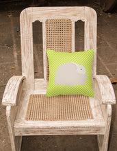 Load image into Gallery viewer, Fluffy Angora Rabbit Green Fabric Decorative Pillow BB7785PW1818