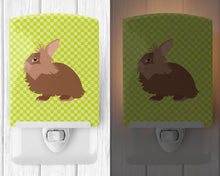 Load image into Gallery viewer, Lionhead Rabbit Green Ceramic Night Light BB7786CNL