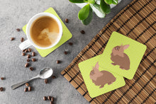 Load image into Gallery viewer, Lionhead Rabbit Green Foam Coaster  BB7786FC