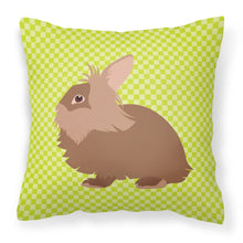 Load image into Gallery viewer, Lionhead Rabbit Green Fabric Decorative Pillow BB7786PW1818
