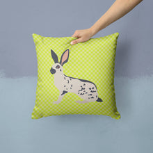 Load image into Gallery viewer, English Spot Rabbit Green Throw Pillow - 14x14 Decorative Pillow – Art for Your Home &amp; Patio BB7787PW1414