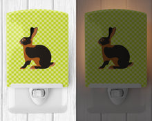 Load image into Gallery viewer, Tan Rabbit Green Ceramic Night Light BB7789CNL