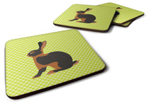 Load image into Gallery viewer, Tan Rabbit Green Foam Coaster  BB7789FC