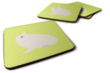 Load image into Gallery viewer, Hermelin Rabbit Green Foam Coaster  BB7790FC