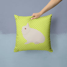 Load image into Gallery viewer, Hermelin Rabbit Green Throw Pillow - 14x14 Decorative Pillow – Art for Your Home &amp; Patio BB7790PW1414