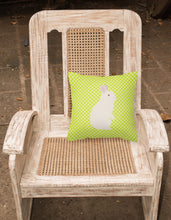 Load image into Gallery viewer, New Zealand White Rabbit Green Fabric Decorative Pillow BB7791PW1818
