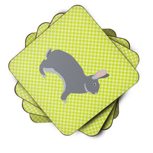 Load image into Gallery viewer, Giant Chinchilla Rabbit Green Foam Coaster  BB7792FC