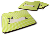 Load image into Gallery viewer, California White Rabbit Green Foam Coaster  BB7793FC