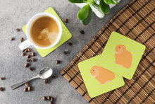 Load image into Gallery viewer, Holland Lop Rabbit Green Foam Coaster  BB7794FC