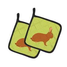 Load image into Gallery viewer, Rex Rabbit Green Pot Holders - Set of 2 - Heat-Resistant Kitchen Essentials BB7795PTHD