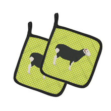 Load image into Gallery viewer, Herwick Sheep Green Pot Holders - Set of 2 - Heat-Resistant Kitchen Essentials BB7796PTHD