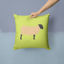 Load image into Gallery viewer, Suffolk Sheep Green Throw Pillow - 14x14 Decorative Pillow – Art for Your Home &amp; Patio BB7798PW1414