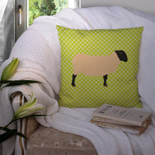 Load image into Gallery viewer, Suffolk Sheep Green Throw Pillow - 14x14 Decorative Pillow – Art for Your Home &amp; Patio BB7798PW1414