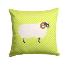 Load image into Gallery viewer, Scottish Blackface Sheep Green Throw Pillow - 14x14 Decorative Pillow – Art for Your Home &amp; Patio BB7799PW1414