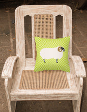 Load image into Gallery viewer, Scottish Blackface Sheep Green Fabric Decorative Pillow BB7799PW1818