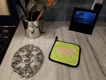Load image into Gallery viewer, English Leicester Longwool Sheep Green Pot Holders - Set of 2 - Heat-Resistant Kitchen Essentials BB7800PTHD
