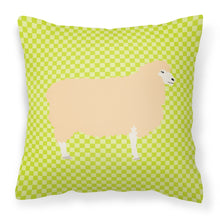 Load image into Gallery viewer, English Leicester Longwool Sheep Green Fabric Decorative Pillow BB7800PW1818